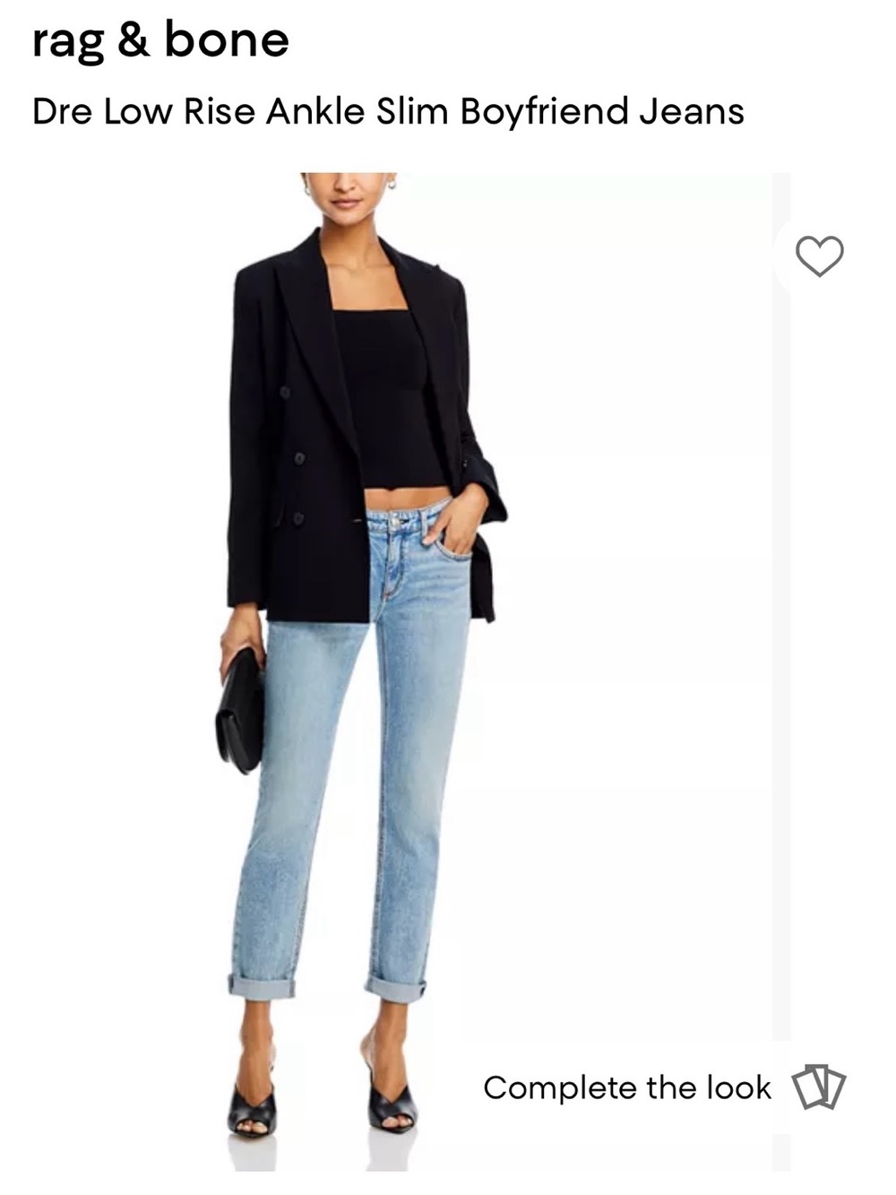 rag & bone Dre Straight-Leg Low-Rise Jeans